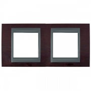 Рамка Unica Top 2 поста Венге-Графит