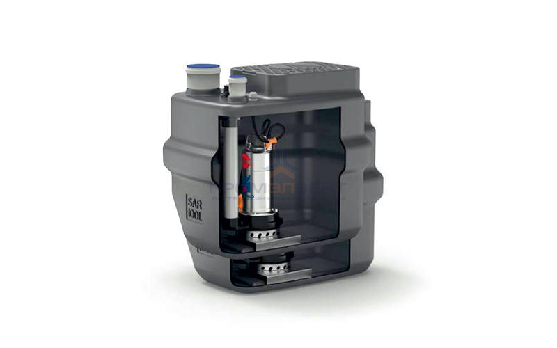 Установка канализационная Pedrollo SAR 100-RXm 2/20 - 0,37 кВт (Qmax 180л/мин, Hmax 6,5м,кабель 10м)