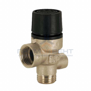 Клапан предохранительный EMMETI Sicura - 1/2" (НР/ВР, Tmax 110⁰С, Рн 3, с отверстием для манометра)