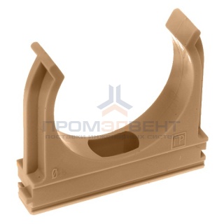 Крепёж-клипса для труб д20 под дерево (бук) [уп. 100шт]